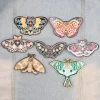 patchs papillon pour vêtements, ruban violet, patchs brodés, badges à coudre de dessin animé, fer sur patch, accessoires pour vêtements diy