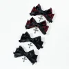 goth cheveux ornements rue exquis gothique nœud papillon pinces à cheveux dentelle arc côté épingles à cheveux polyvalent dressing sombre y2k pinces à cheveux
