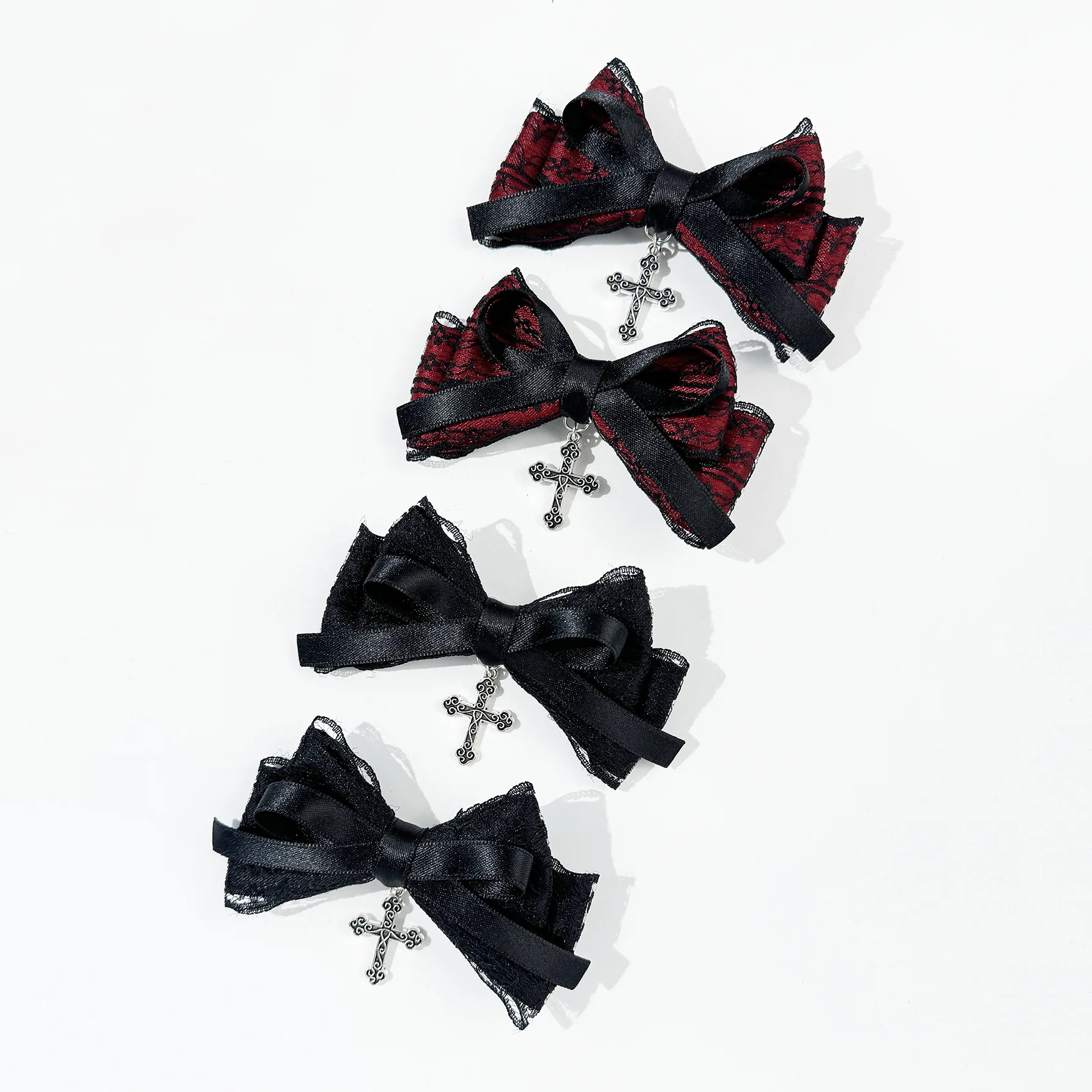 goth cheveux ornements rue exquis gothique nœud papillon pinces à cheveux dentelle arc côté épingles à cheveux polyvalent dressing sombre y2k pinces à cheveux goth cheveux ornements rue exquis gothique nœud papillon pinces à cheveux dentelle arc côté épingles à cheveux polyvalent dressing sombre y2k pinces à cheveux