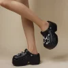 sandales à plateforme épaisse pour femmes, chaussures de jardin à semelle optique à enfiler, sabots bricolage, parker fermé, toboggans de plage coordonnants, été, nouveau, 2025