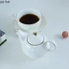 service à thé de l'après midi en céramique blanche, théière, tasse à café, bouilloire, pot filtrant, tasses de petit déjeuner, tasse à thé en fleurs, tasses d'eau, ensembles de service à thé