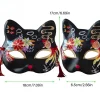 masque de cosplay demi masque fait à la main, masque de chat japonais, style japonais pour spectacles sur scène, anime cosplay