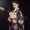 costume de cosplay kimono japonais traditionnel imprimé floral élégance sakura fille robe kimono style asiatique japonais