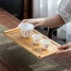 plateau rectangulaire japonais en bambou, pour le thé, le pain, barbecue, hôtel, restaurant, snack