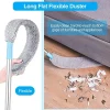 vadrouille de nettoyage domestique duster ; poignée extensible pour brosse de chevet ; outil de nettoyage de canapé ; idéal pour le dépoussiérage