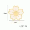 xm cerisier fleur or argent broche boutons broches broches badges pour sacs style japonais bijoux cadeau pour les filles fleur broche