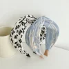 Version coréenne de la mode nouveau cerceau de cheveux tissu imprimé accessoires de cheveux à large bord cerceau de tête accessoires de tête de conception simple Version coréenne de la mode nouveau cerceau de cheveux tissu imprimé accessoires de cheveux à large bord cerceau de tête accessoires de tête de conception simple
