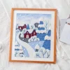 kit d'aiguilles de poinçonnage pour broderie, peinture décorative, ensemble de matériaux de bricolage, kit de points de croix d'art artisanal, cadeaux de décoration pour la maison