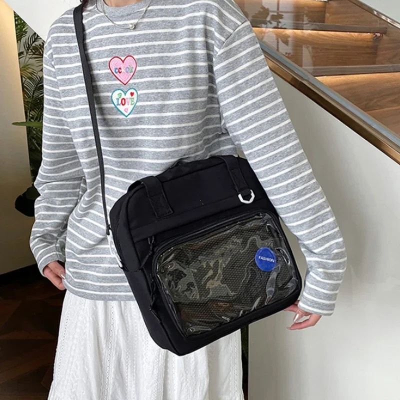 grands sacs à main de style japonais kawaii itabag pour poupées, sacs d'école en nylon pour adolescentes, sac fourre tout initié jk, sac à bandoulière, nouveau grands sacs à main de style japonais kawaii itabag pour poupées, sacs d'école en nylon pour adolescentes, sac fourre tout initié jk, sac à bandoulière, nouveau