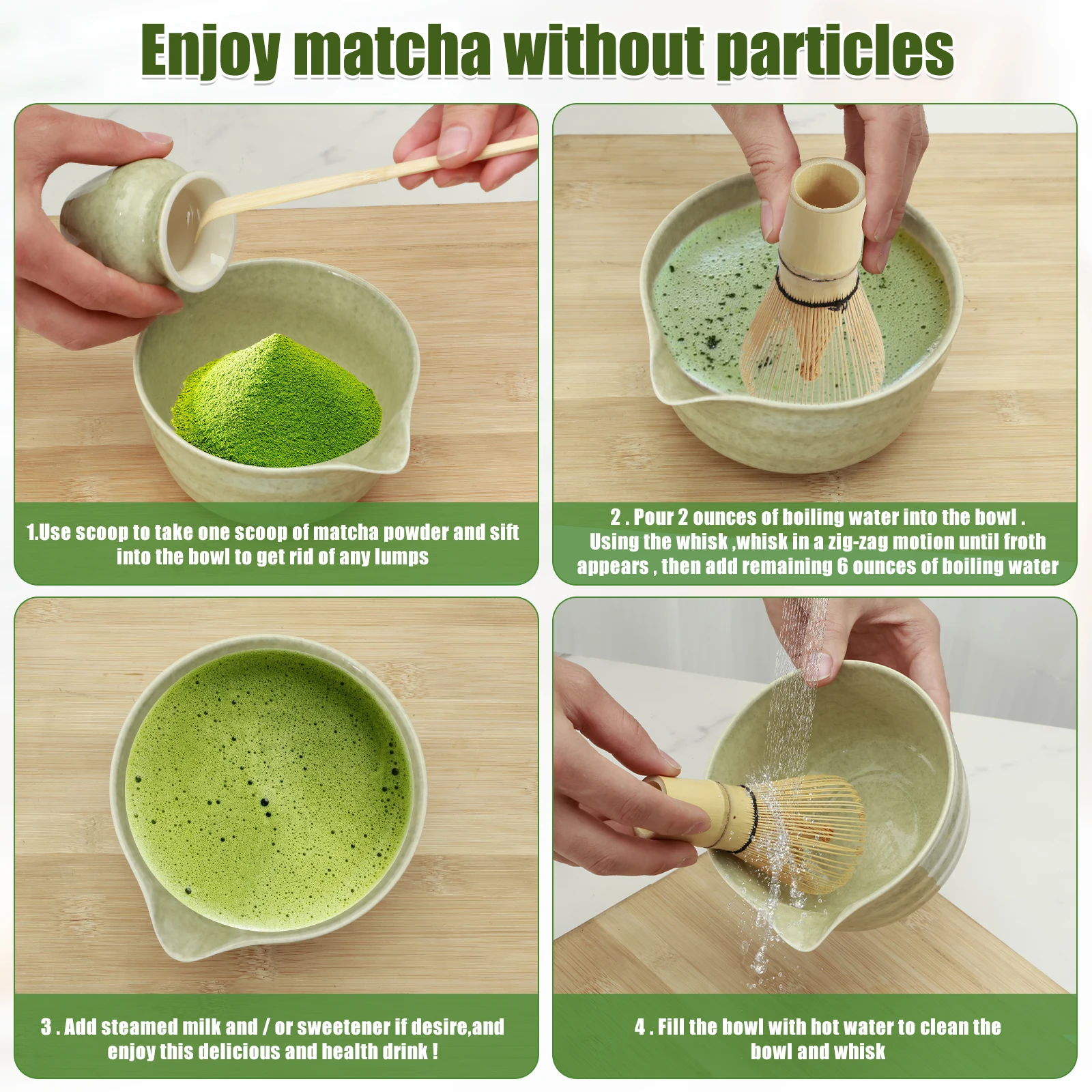 kit de cérémonie matcha pour cérémonie du thé japonaise, bol matcha traditionnel, fouet, cuillère à thé, passoire à poudre matcha, service à thé matcha kit de cérémonie matcha pour cérémonie du thé japonaise, bol matcha traditionnel, fouet, cuillère à thé, passoire à poudre matcha, service à thé matcha
