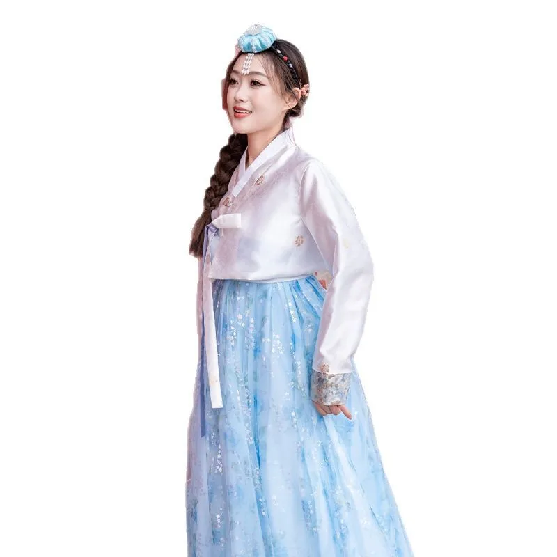 hanbok coréen costume traditionnel pour femmes élégant luxe hanbok robe princesse cosplay anicent rétro longue robe fête de mariage hanbok coréen costume traditionnel pour femmes élégant luxe hanbok robe princesse cosplay anicent rétro longue robe fête de mariage