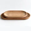 assiette ovale alimentaire de style japonais, plateau de service en bois, tasse de thé, soucoupe, assiette de fruits, assiette de rangement, assiette de palette, décor de table de cuisine