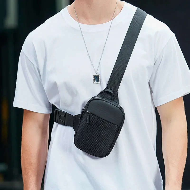 Sac de poitrine japonais pour hommes, petits sacs à bandoulière en toile pour hommes, Mini écharpe en tissu, sac à main de Sport pour téléphone croisé Sac de poitrine japonais pour hommes, petits sacs à bandoulière en toile pour hommes, Mini écharpe en tissu, sac à main de Sport pour téléphone croisé