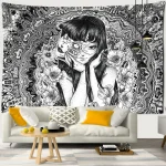 Tapisserie murale suspendue de dessin animé d’horreur japonais, Tapiz mystérieux, Illustration d’horreur de dessin animé, décoration de salle d’art Kawaii pour la maison Tapisserie murale suspendue de dessin animé d’horreur japonais, Tapiz mystérieux, Illustration d’horreur de dessin animé, décoration de salle d’art Kawaii pour la maison
