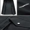 veste pour hommes style coréen multi poches coupe vent à capuche unisexe manteau surdimensionné streetwear noir coupe vent vestes décontractée