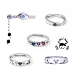 Jujutsu Kaisen – bague réglable pour hommes et femmes, accessoires de bijoux, symbole de figurine d&rsquo;anime, décoration, accessoires de Cosplay, cadeaux pour fans