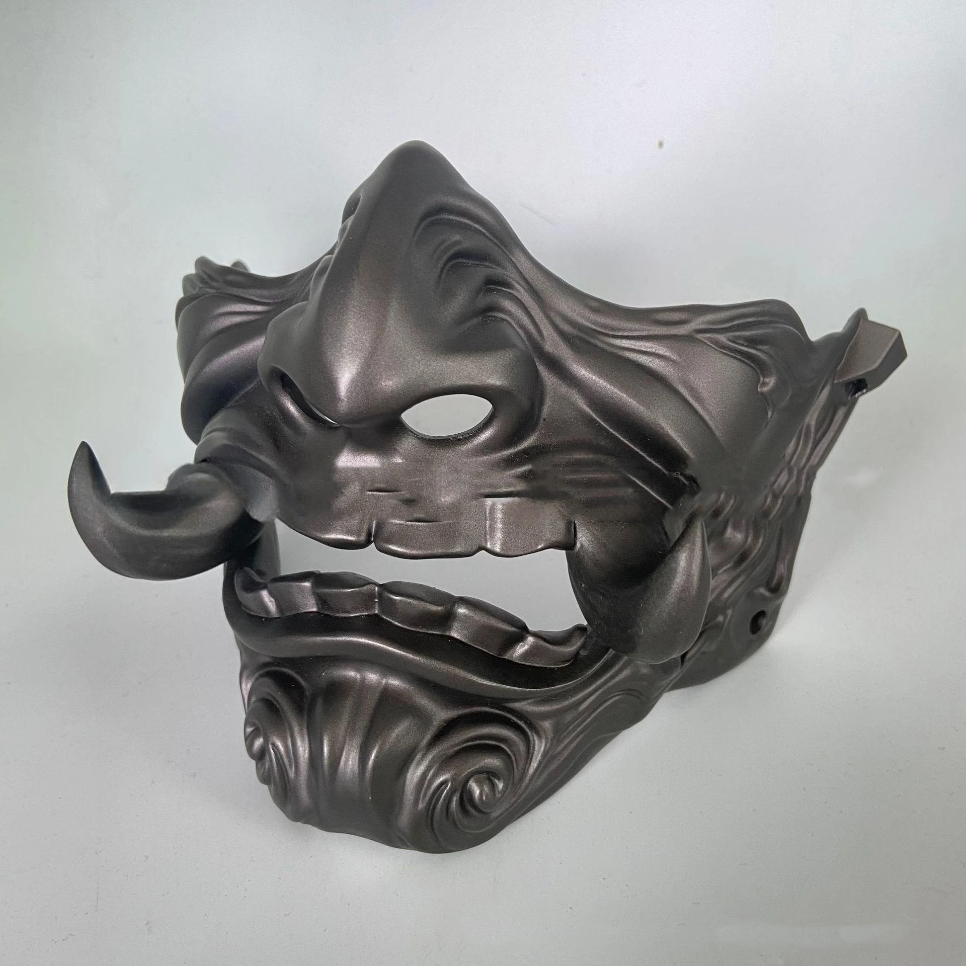masque fantôme demi visage en résine pour halloween, accessoire de carnaval pour adulte masque fantôme demi visage en résine pour halloween, accessoire de carnaval pour adulte