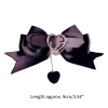 Épingle à cheveux gothique avec nœud papillon pour fille, pince à cheveux punk, épingle à cheveux halloween harajuku, 1pc