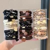 5 pièces/sac femmes haute élastique sans couture cheveux corde Durable nœud papillon bandeaux sans pli élastique pour queue de cheval élastique cheveux accessoires