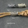 koinobori couteau en laiton perles carpe koi poisson edc extérieur bricolage paracorde tissé lanière pendentifs parapluie corde bracelets accessoires