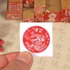 sceau de tampon en forme de dragon fini de chapitre de calligraphie carrée pour fournitures de scrapbook de peinture traditionnelle chinoise de style ancien