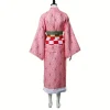 costume de cosplay nezuko pour halloween, anime demon slayer, kimono kimetsu no yaiba kamado nezuko, perruque pour femmes, 2025