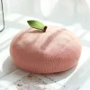 Japonais rose pêche fille peintre chapeau respirant petite feuille béret fruits casquettes frais mignon décontracté bonnet béret casquette femmes filles Japonais rose pêche fille peintre chapeau respirant petite feuille béret fruits casquettes frais mignon décontracté bonnet béret casquette femmes filles