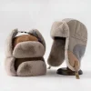 chapeaux en coton pour hommes et femmes, chaud et épais, coupe vent, protection des oreilles, en peluche, bombardier, casquettes noires, confortables, assorties avec tout, hiver