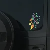 cherry blossom car sticker ninja weapon for car window side body decoration die cutting vinyl decals auto styling accessories
