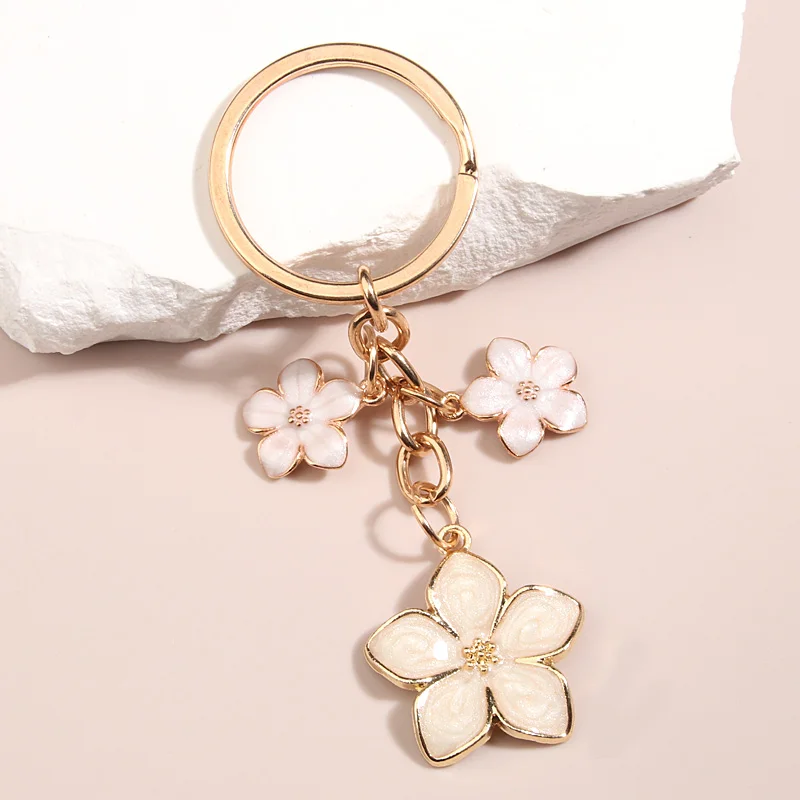 porte clés plante mignon sakura fleur, en émail, pour femmes et filles, accessoire de sac à main, clés de voiture, bricolage, bijoux doux, cadeaux porte clés plante mignon sakura fleur, en émail, pour femmes et filles, accessoire de sac à main, clés de voiture, bricolage, bijoux doux, cadeaux