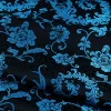 tissu brocart noir damassé floral – matériel d'ameublement et de décoration d'intérieur pour l'artisanat de bricolage, 75 cm de large, vendu au mètre