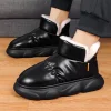 pantoufles imperméables en coton pour hommes, chaussures d'intérieur épaisses et chaudes, imperméables et antidérapantes, nouvelle collection hiver 2024