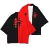 chinois taoïste prêtre kanji imprimé kimono 3d imprimé japonais traditionnel drôle yukata femmes hommes été à la mode cardigan haori