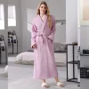 peignoir kimono 100% coton pour homme, grande taille, observateur, long, absorption, après la douche, vêtements de nuit