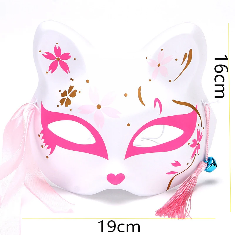 masque de renard japonais en pvc, demi visage, kabuki kitsune, tim masade, anime, cosplay chat, rave festivals, accessoires de ix masque de renard japonais en pvc, demi visage, kabuki kitsune, tim masade, anime, cosplay chat, rave festivals, accessoires de ix