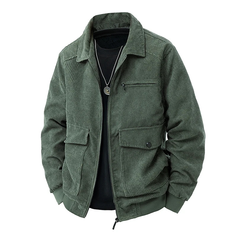 hommes hiver veste décontractée vêtements d'extérieur hommes veste en velours côtelé printemps col rabattu veste multi poches mode coréenne hommes hiver veste décontractée vêtements d'extérieur hommes veste en velours côtelé printemps col rabattu veste multi poches mode coréenne