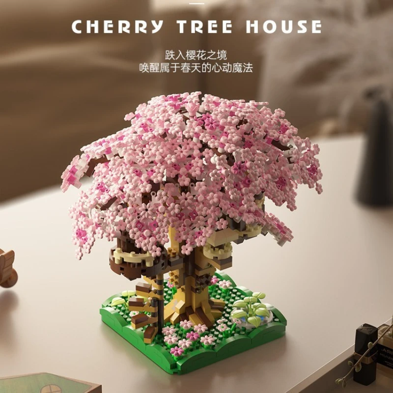sakura – blocs de jouets d'assemblage de maison dans le arbre, pièce d'exposition de jeu pour enfants, ensemble de construction éducatif pour enfants sakura – blocs de jouets d'assemblage de maison dans le arbre, pièce d'exposition de jeu pour enfants, ensemble de construction éducatif pour enfants