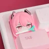 mignon hatsune miku bricolage keycaps anime personnalité axe transversal pbt clavier mécanique keycap décoration dessin animé résine keycaps cadeaux