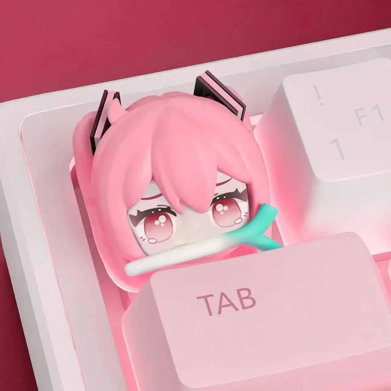 mignon hatsune miku bricolage keycaps anime personnalité axe transversal pbt clavier mécanique keycap décoration dessin animé résine keycaps cadeaux mignon hatsune miku bricolage keycaps anime personnalité axe transversal pbt clavier mécanique keycap décoration dessin animé résine keycaps cadeaux