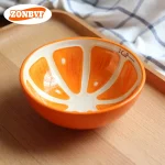 Bol à nouilles en forme de Fruit de dessin animé japonais de 5 pouces, bol de riz en céramique pour la maison, vaisselle de Restaurant, plats à manger, bols à soupe