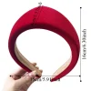 bandeau triangle en velours élégant, classique individuel, large bord, cerceau pour cheveux, couronne, style européen rétro, accessoires pour cheveux, banquet