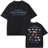 Okinawa océan poisson Style japonais Vintage drôle T-shirt hommes femmes Harajuku 100% coton t-shirts à manches courtes P309