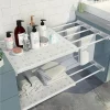 séparateur extensible blanc, panneau de couches rétractables sans poinçon pour le rangement de garde robe, étagère de cuisine et de salle de bains, diviseurs de dortoir