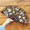Éventail classique en dentelle rose, éventail pliant à main pour femmes, éventails de danse, flamenco espagnol, fête de mariage, accessoires d'été, cadeau