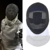 masque d'escrime masque de sport d'escrime casque de protection d'escrime avec bavoir rembourré pour la pratique quotidienne et la compétition noir