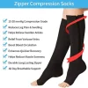chaussettes de compression à fermeture éclair pour hommes et femmes, chaussettes hautes de maternité, anti fatigue, extensibles, sox, course en plein air, randonnée, sport, ysz01