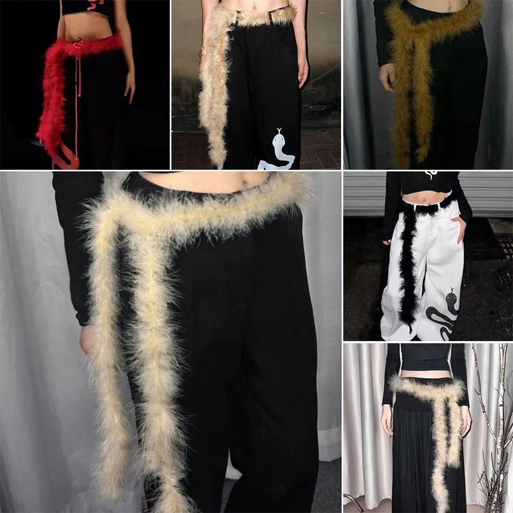 jeans pantalons décor super doux punk fourrure ceinture y2k moelleux doux en peluche ceinture chaude rue danse accessoire ceinture jeans pantalons décor super doux punk fourrure ceinture y2k moelleux doux en peluche ceinture chaude rue danse accessoire ceinture