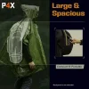 1 ensemble poncho de pluie à capuche d'urgence matériau pe de haute qualité et coutures renforcées poncho de pluie à couverture complète compact