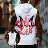 Dragon Ball Majin Buu Anime hommes sans manches à capuche gilet imprimé graphique Muscle débardeur Streetwear été gymnastique entraînement haut décontracté