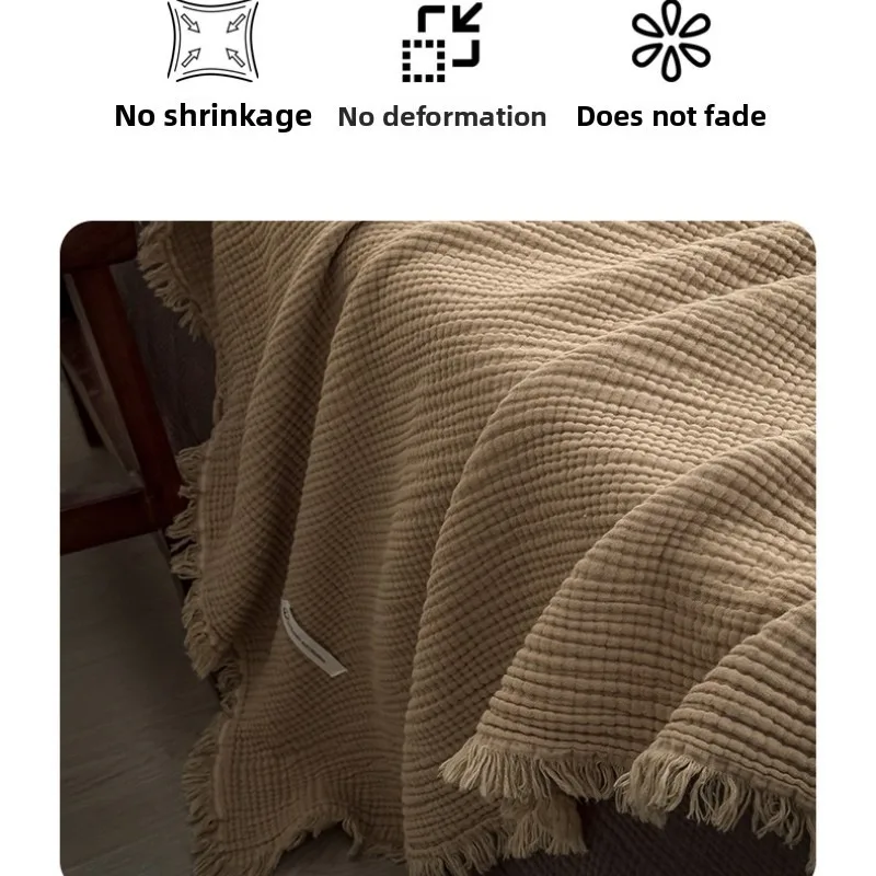 la couverture d'été de style japonais est légère et respirante en fil à six couches pour une sieste décontractée, facile à transporter la couverture d'été de style japonais est légère et respirante en fil à six couches pour une sieste décontractée, facile à transporter